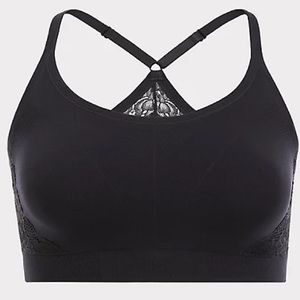 Torrid seamless racer back bralette with lace